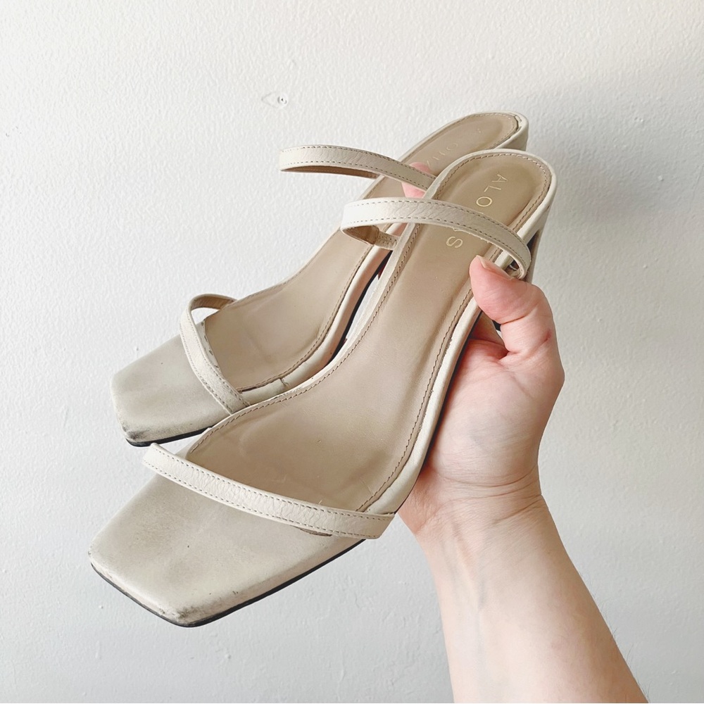 Alohas • Cannes Heeled Sandal in Beige